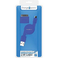 Chargeworx Retractable Micro USB Sync & Charge Cable w/ 30-Pin Tip